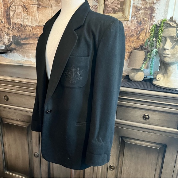 Vintage Black Wool Blazer size 6 - Picture 5 of 8